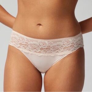 Soma Soft Pink Lace Trim Panties